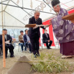 那須まちづくり広場にて地鎮祭が執り行われました。